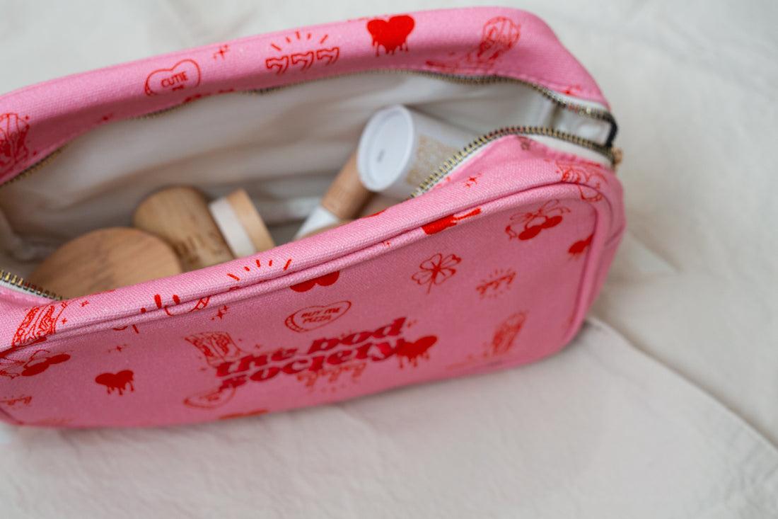 Canvas Skincare And Mineral Makeup Bags