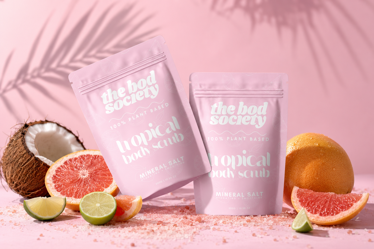 Tropical Natural Body Scrub  |  Sulfate-free, Paraben-free, Natural Body Scrub Exfoliant