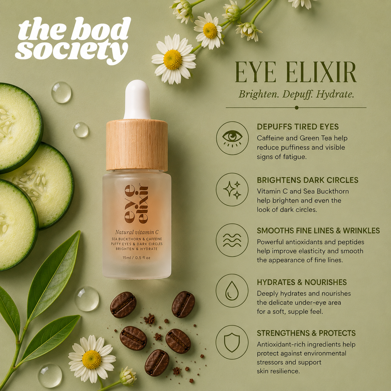 Eye Elixir Serum |  Potent Natural Anti-ageing Serum for Dark Circles &amp; Wrinkles