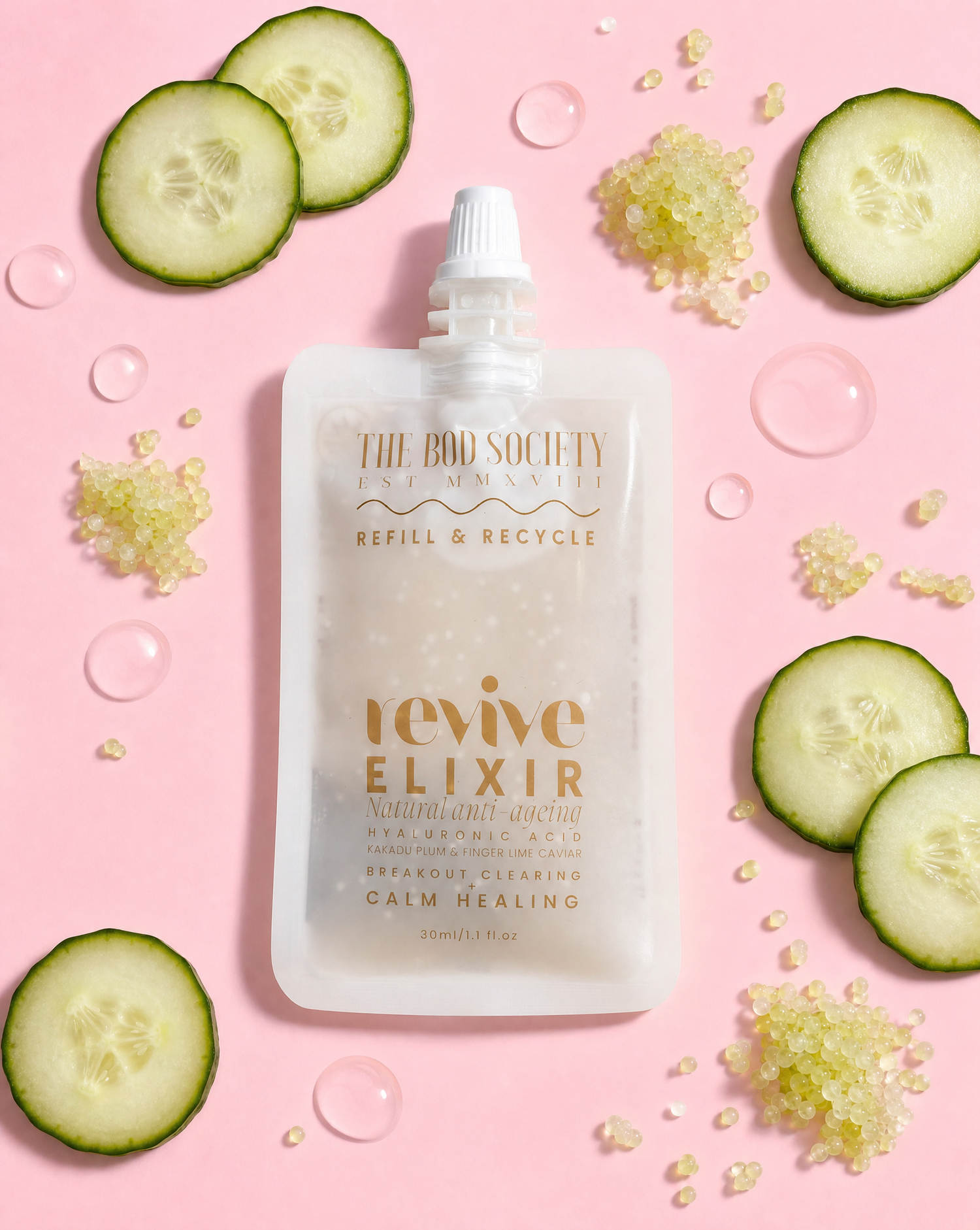 Revive Elixir Serum Refill  |  Natural Repair Vitamin C & Hyaluronic Acid Serum