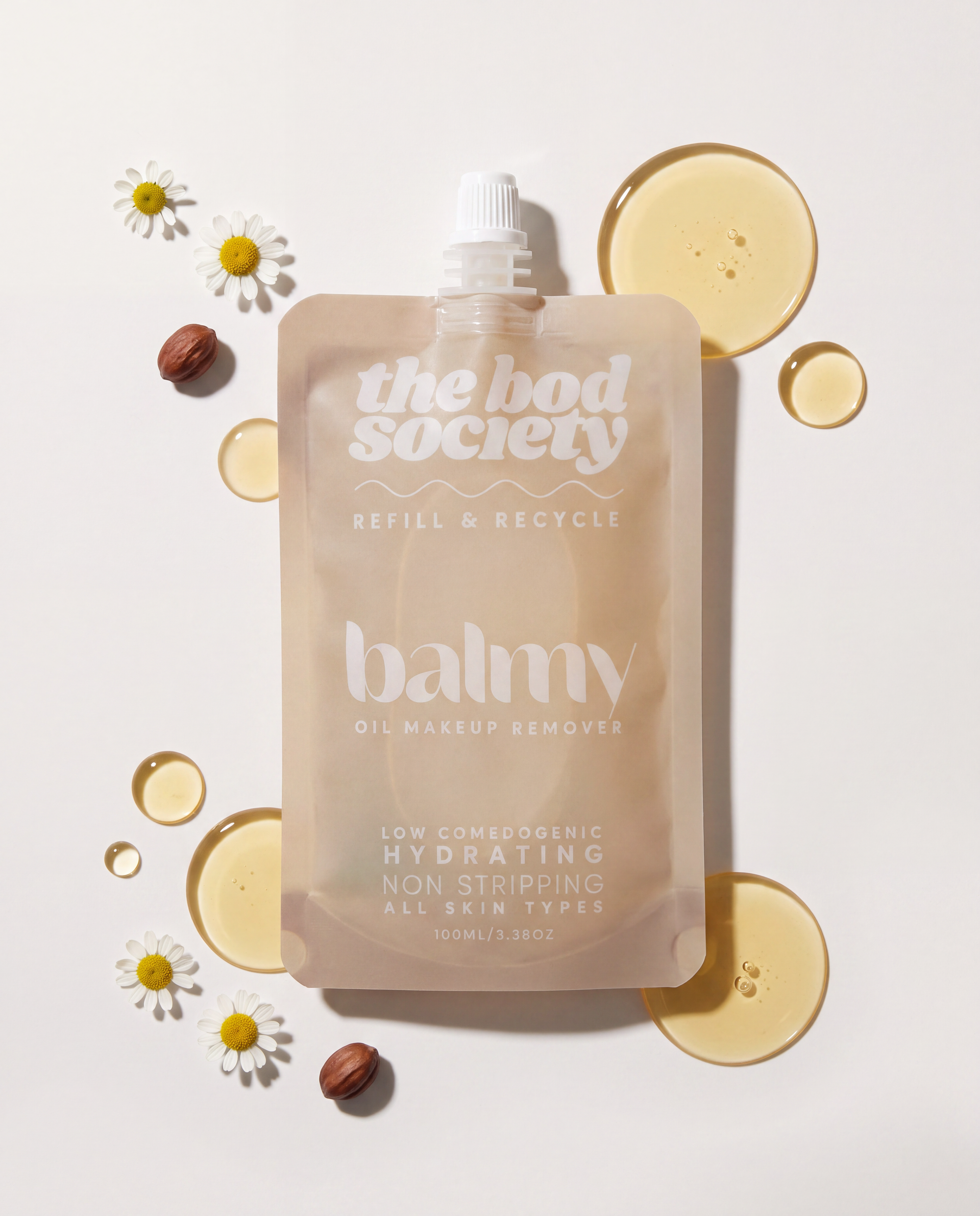 Balmy Oil Cleanser Refill |  Natural, Sustainable Makeup &amp; SPF Cleansing Oil