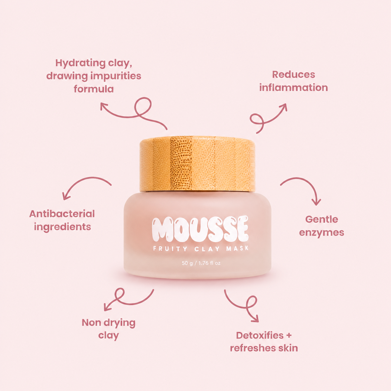 Fruit Mousse Clay Mask Refill | Natural, Sustainable Refillable Face Mask