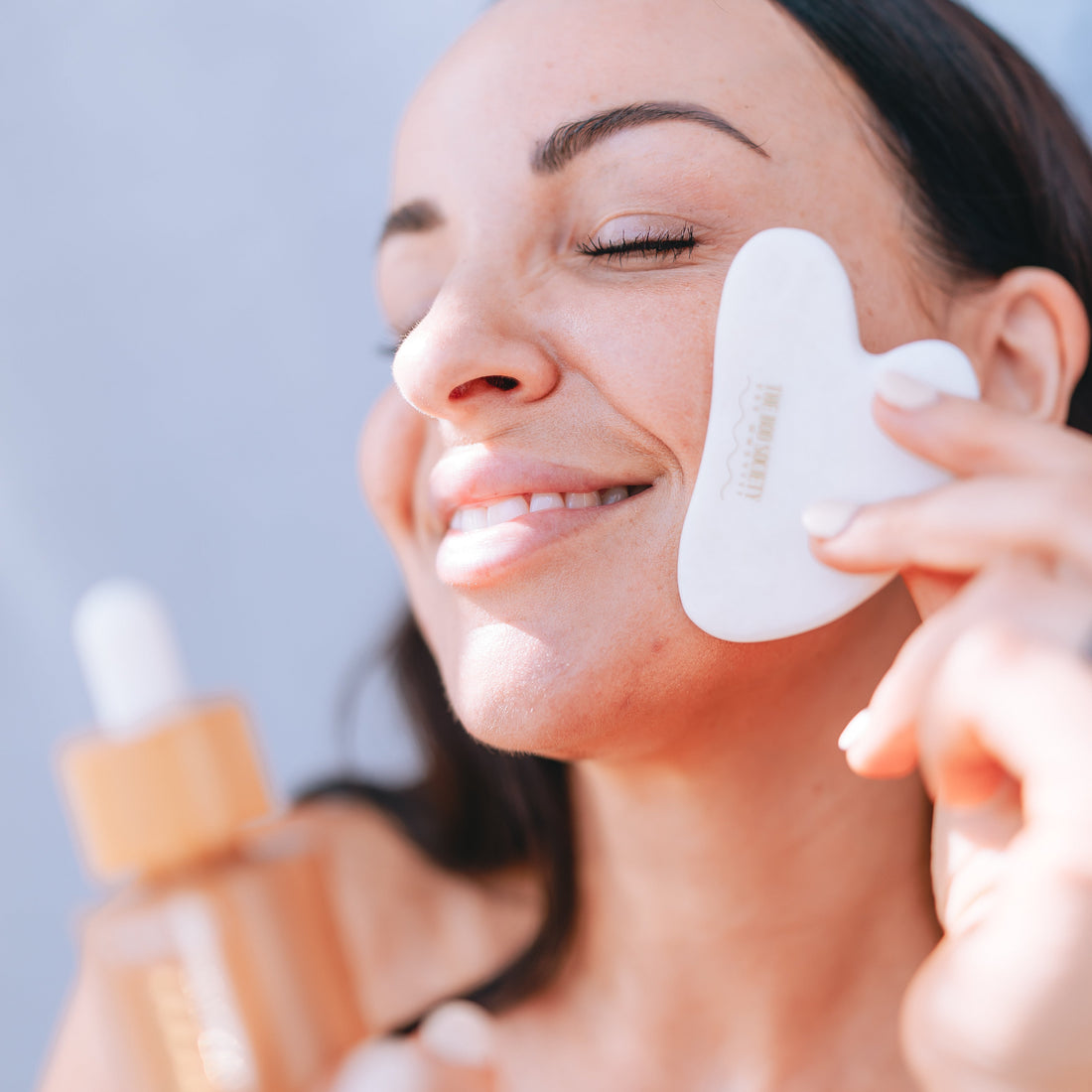 Jade Gua Sha Skin Tool | Face Lymphatic Drainage and Sculpting Tool | 100% Natural Jade