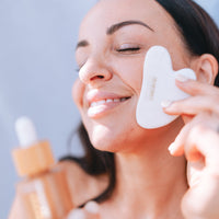 Jade Gua Sha Skin Tool | Face Lymphatic Drainage and Sculpting Tool | 100% Natural Jade