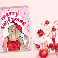 Merry Swift-mas Eco Christmas Greeting Card