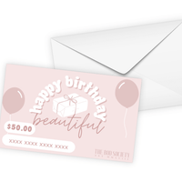 Birthday Skincare and Makeup Gift Card