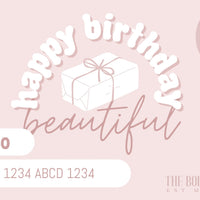 Birthday Skincare and Makeup Gift Card